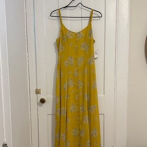 Chelsea28 Mustard Floral Maxi Dress